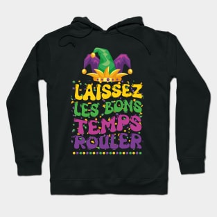 Laissez Les Bons Temps Rouler Mardi Gras Jester Hat Groovy Hoodie